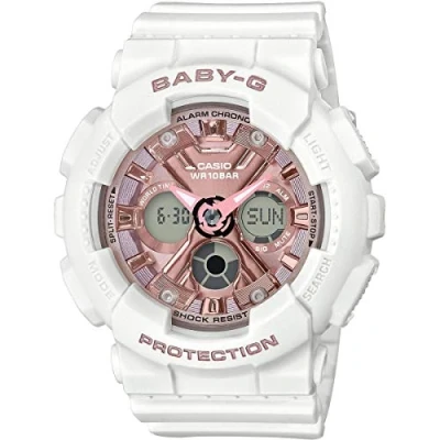 Abbildung von CASIO BABY G Chronograph BA 130 7A1ER, Quarzuhr, Armbanduhr, Damenuhr, digital, Stoppfunktion, Weltzeit