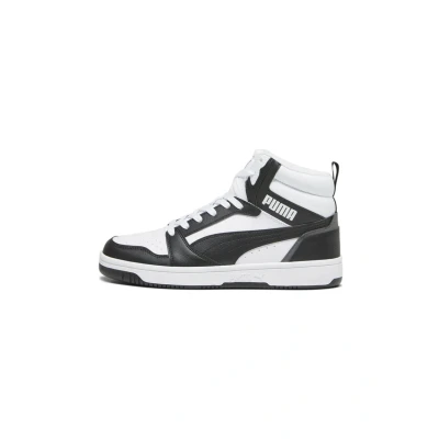 Abbildung von Puma Rebound Unisex Sneaker high, Größe: 38.5, white black shadow gray Hochwertiges lederimitat