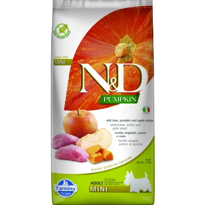 Abbildung von N&amp;D Pumpkin DOG Adult Mini Wildschwein &amp; Apfel varianten 7 kg