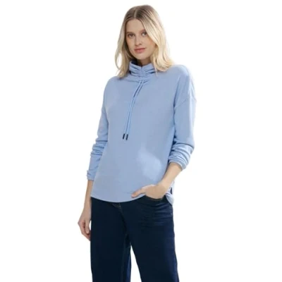 Abbildung von Cecil MIT Grossem Kragen Bluse, Damen, Größe: Large, Blau