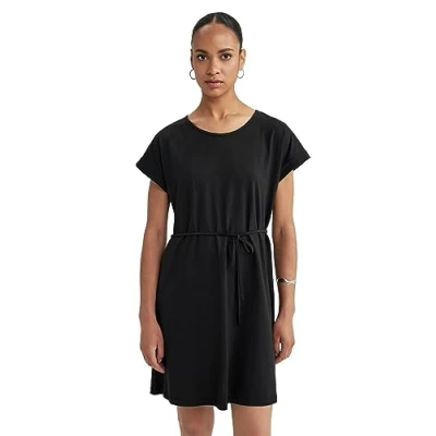 Abbildung von DeFacto Women&#039;s B0655AX Casual Dress, Black, XXL