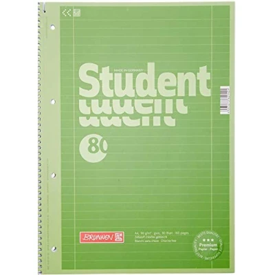 Abbildung von 5x Brunnen Collegeblock A4 kiwi, LIN. 27