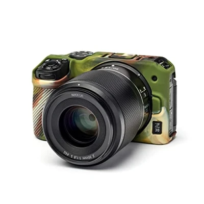 Abbildung von easyCover Silikon Kameratasche Schutz für Ihre Kamera Nikon Z30 Camouflage