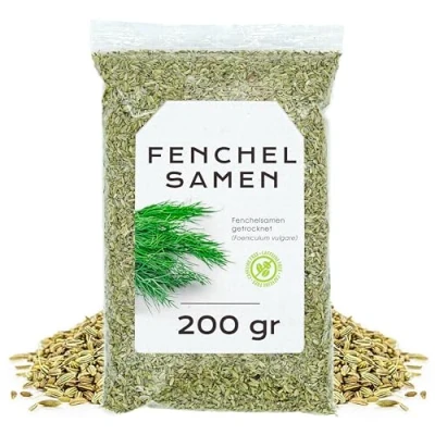 Abbildung von Fenchelsamen 200gr Ganz Fencheltee Fenchel Lose (200 gr, Ganz)