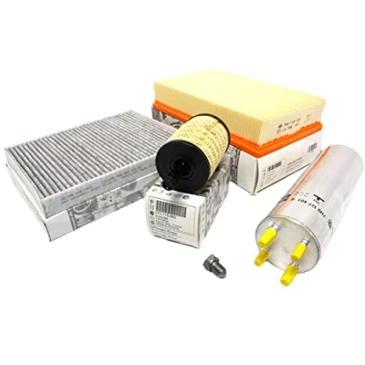 Abbildung von Original VW T5 Diesel Inspektionspaket Filter KIT 7H Service Öl Pollen Kraftstoff Luftfilter TDI 2.5L Motor Multivan Caravelle Kasten Kombi Pritsche
