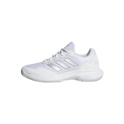 Abbildung von adidas Damen Gamecourt 2.0 Tennis Shoes Tennisschuhe, Silver Metallic/Cloud White, 44 2/3 EU