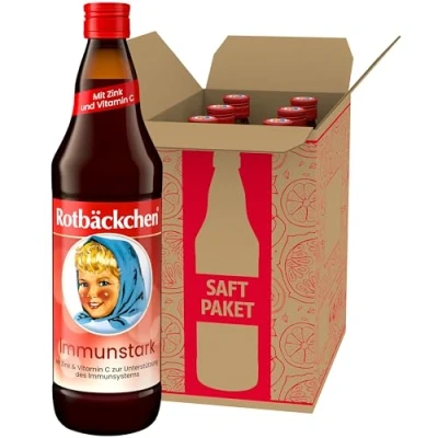 Abbildung von ROTBÄCKCHEN Immunstark 6er Pack (6 x 700ml). Mehrfruchtsaft mit Zink und Vitamin C