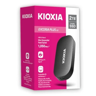 Abbildung von KIOXIA EXCERIA PLUS G2 Portable SSD 2TB Externe Solid State Drive, USB 3.2 Gen 2x1