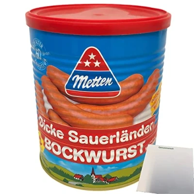 Abbildung von Metten Dicke Sauerländer Bockwurst 5x80g (400g Dose) + usy Block