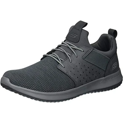 Abbildung von Skechers Herren Delson Camben Sneaker, Gray Mesh W Synthetic, 45 EU