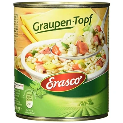 Abbildung von Erasco Graupentopf mit viel Graupen und frischem Gemüse 800g