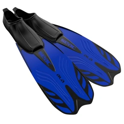 Abbildung von Seac ALA, Flossen mit geschlossenem Fußteil, ideal zum Schnorcheln und Schwimmen, BLAU Metal, 34/35