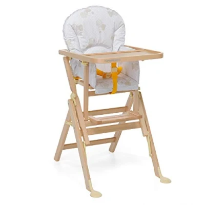 Abbildung von Foppapedretti IlSediolone, Hochstuhl, in zwei Höhen positionierbar (71/95 cm), umklappbare Ablage, abnehmbare und waschbare Polsterung, beige (naturbelassen)