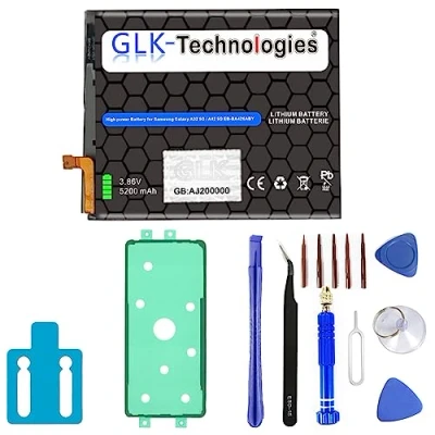 Abbildung von High Power Ersatzakku kompatibel mit Samsung Galaxy A72 (A725F) EB BA426ABY GLK Technologies Battery accu 5200mAh Akku inkl. Profi Werkzeug Set Kit NUE
