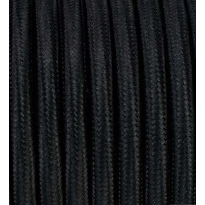 Abbildung von 10 Meter 2 adrig Textilkabel Stoffkabel Pendelleitung Lampenkabel Textile Cable 2x0,75 2G0,75 Schwarz