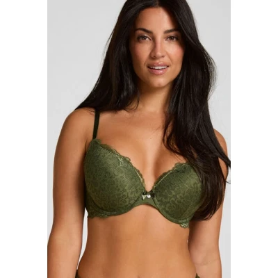 Abbildung von Hunkemöller HUNKEMÖLLER Marine Padded Pushup Underwired BRA Triangel BH, Damen, Größe: 80E, Green