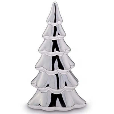Abbildung von H.Bauer jun. Kleiner glänzender Porzellan Deko Tannenbaum glatt poliert ca. 15 cm hoch