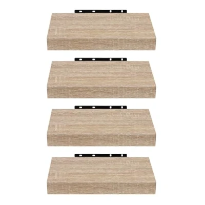 Abbildung von EUGAD Wandregal Wandboard 4er Set Hängeregal Holz Board Modern Eiche Gelb 25x23x3,8cm 0112QJ 4