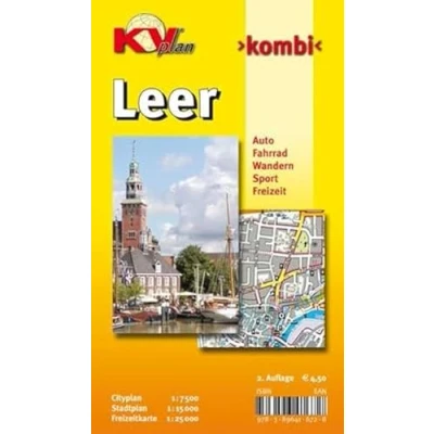 Abbildung von Leer: 1:15.000 Stadtplan mit Freizeitkarte 1:25.000 inkl. Radrouten, Wanderwegen, Cityplan 1:7.500: Auto. Fahrrad. Wandern. Sport. Freizeit (KVplan Sonderausgaben / Reiterkarten, Atlanten)