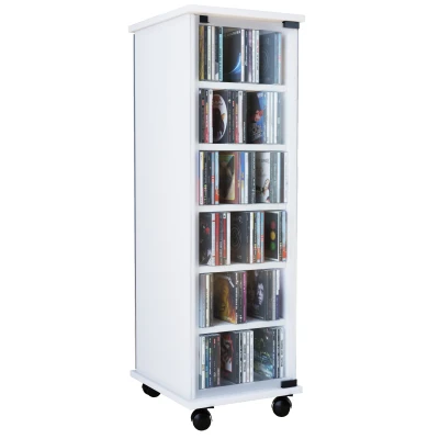 Abbildung von VCM CD Regal Holz DVD Stand Schrank Valenza Glastür, 1 tlg.