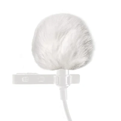 Abbildung von keepdrum WS05 WH Mini Fell Windschutz klein für Lavalier Mikrofone Weiss