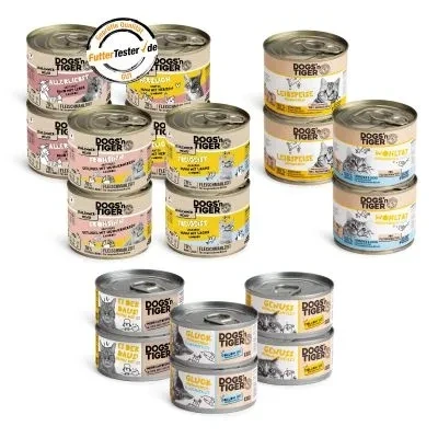 Abbildung von Adult Katzenfutter, Nassfutter, Getreidefrei, Mixpaket Lecker Hühnchen! Huhn, Lachs, Rind &amp; Ei, 18 tlg. Set