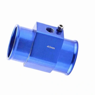 Abbildung von Keenso Auto Wassertemperatur Adapter, Universal 26 40mm 3 Wege Wassertemperaturanzeiger Verbindungsrohr Sensor Adapter mit Edelstahlklemmen (40mm)