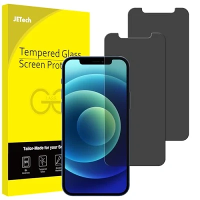 Abbildung von JETech Sichtschutz Kompatibel mit iPhone 12 Mini 5,4 Zoll, Anti Spähen Privatsphäre Schützen Folie Blickschutzfolie, 2 Stück