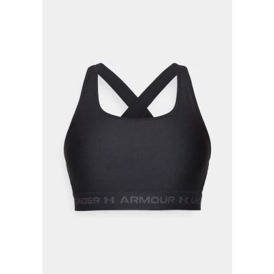 Abbildung von Under Armour Crossback Sportbh mit mittlerer Stützkraft, Damen, Größe: XL, Black/jet gray