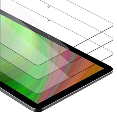 Abbildung von Cadorabo 3x Tablet Panzer Schutz Glas für Huawei MediaPad T5 10 (10.1 Zoll) 3 Stück Schutzfolie in Ultra Klar Hüllen freundlich Gehärtetes (Tempered) Dipslayschutz Folie 9H Anti Kratzer