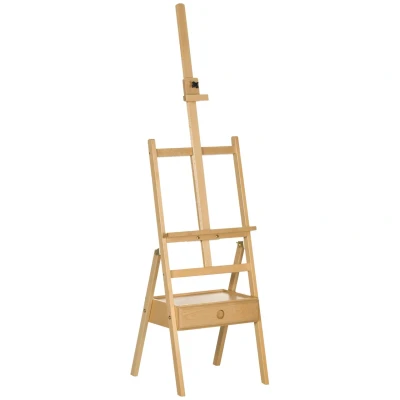 Abbildung von Staffelei Standstaffelei Klappbare Holzstaffelei für Leinwände bis 92cm