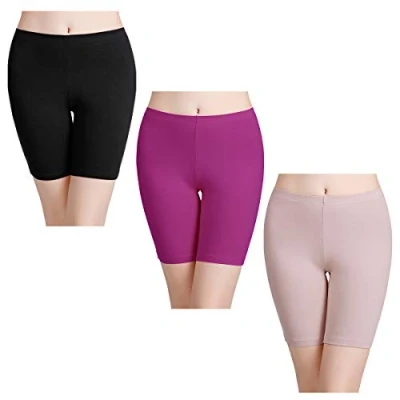 Abbildung von wirarpa Unterhosen Radlerhose Boxershorts Damen Hoher Bund Baumwolle Shorts Panties Lange Unterwäsche 3er Pack Größe XXL