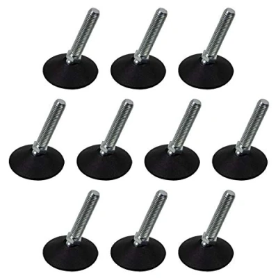 Abbildung von Gedotec Regulierschraube M10 x 45 mm 10 Stück Verstellschraube Schwerlast Stellschrauben für Tischbeine &amp; Möbelfüße Metall verzinkt Möbel Stellfüße MADE IN GERMANY Verstellfüße mit Kugelgelenk