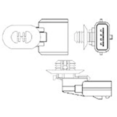 Abbildung von MAGNETI MARELLI 466016355110 Lambdasonde beheizt 4 RENAULT: Clio 3, Schrägheck, Grandtour, DACIA: LOGAN MCV 2, SANDERO 2