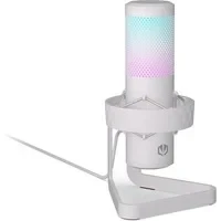 Abbildung von ENDORFY AXIS Streaming Onyx White, Dynamischer RGB Effekt, Kopfhöreranschluss, Tap to Mute mit LED Anzeige, Verstärkungsregler, USB Plug&amp;Play, Mehrere Richtcharakteristik Optionen, EY1B007