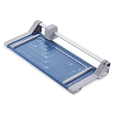 Abbildung von Dahle 507 Papierschneider (8 Blatt Schneidleistung, bis DIN A4) blau