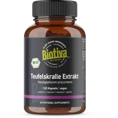 Abbildung von Biotiva Teufelskralle Extrakt Kapseln Bio 72 g