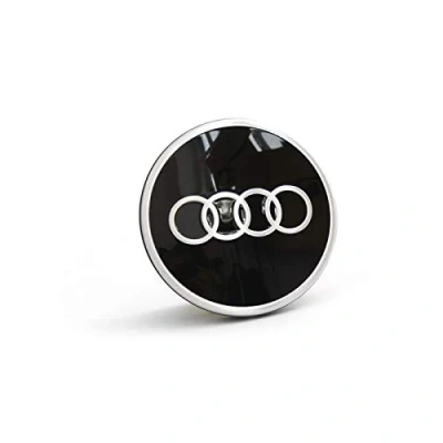 Abbildung von Audi 81A601170 Radzierkappe (1 Stück) Nabenkappe Nabendeckel Radnabenkappe Felgendeckel, schwarz/silber