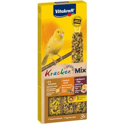 Abbildung von Trio Mix Honig/Sesam Ei/Grassamen Aprikose/Fig Cracker Kanarienvogel 3in1 Vitakraft