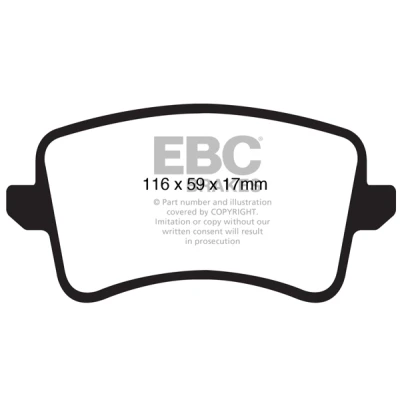 Abbildung von Bremsbelagsatz, Scheibenbremse EBC Brakes DP41988R