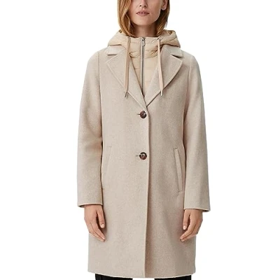 Abbildung von comma casual identity MIT Herausnehmbarem Insert Klassischer Mantel, Damen, Größe: 42, Beige