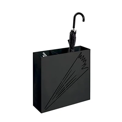 Abbildung von HAKU Möbel Schirmständer schwarz, Metall Maße: B 50 cm x H 48 T 16 cm, Style: Modern