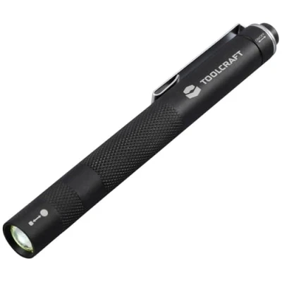 Abbildung von TOOLCRAFT LED Taschenlampe Penlight batteriebetrieben, mit Gürtelclip