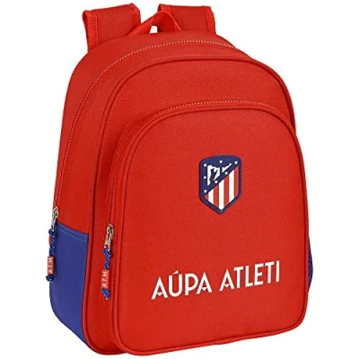 Abbildung von safta Unisex Kinder Rucksack Schule Atlético de Madrid, Schulrucksack, 270 x 100 330 mm, Rot und Marineblau, Estándar