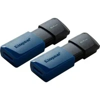 Abbildung von Kingston DataTraveler Exodia M USB Stick (2 Stück) 3.2 Gen 1 DTXM/64GB 2P mit beweglicher Kappe (Schwarz + Blau)