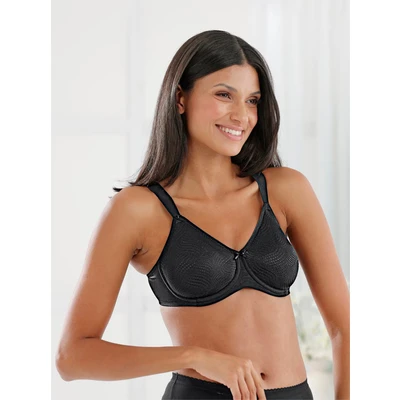 Abbildung von Triumph Essential Minimizer W X BH, Schwarz, reduziert das Brustvolumen optisch um eine Cup Größe, Schwarz (BLACK (04) 04), 75F