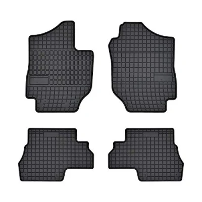 Abbildung von Frogum Gummimatten Auto Fußmatten Gummi Passgenau 4 teiliges Automatten Set Schwarz