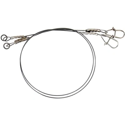 Abbildung von Savage Gear Titanium Jerkbait Stahlvorfach 30cm 0,6mm 25kg 2 Titanvorfächer zum Hechtangeln Titanvorfach Spinnvorfach