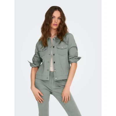 Abbildung von ONLY Onltia Colored Jacket Jeansjacke, Damen, Größe: 34, Wrought iron