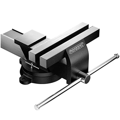Abbildung von monzana Schraubstock, 125 mm Spannweite Karbon Stahl 360 drehbar Amboss Werkstatt